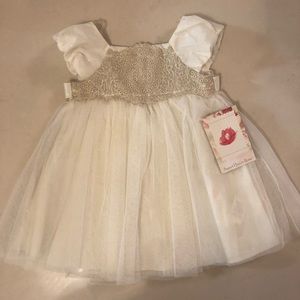 Toddler Ivory Formal Dress- size 18 mos